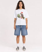 Mockup Boxy Heavyweight Tee White female full-body 06