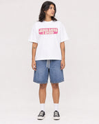 Mockup Boxy Heavyweight Tee White female full-body 36
