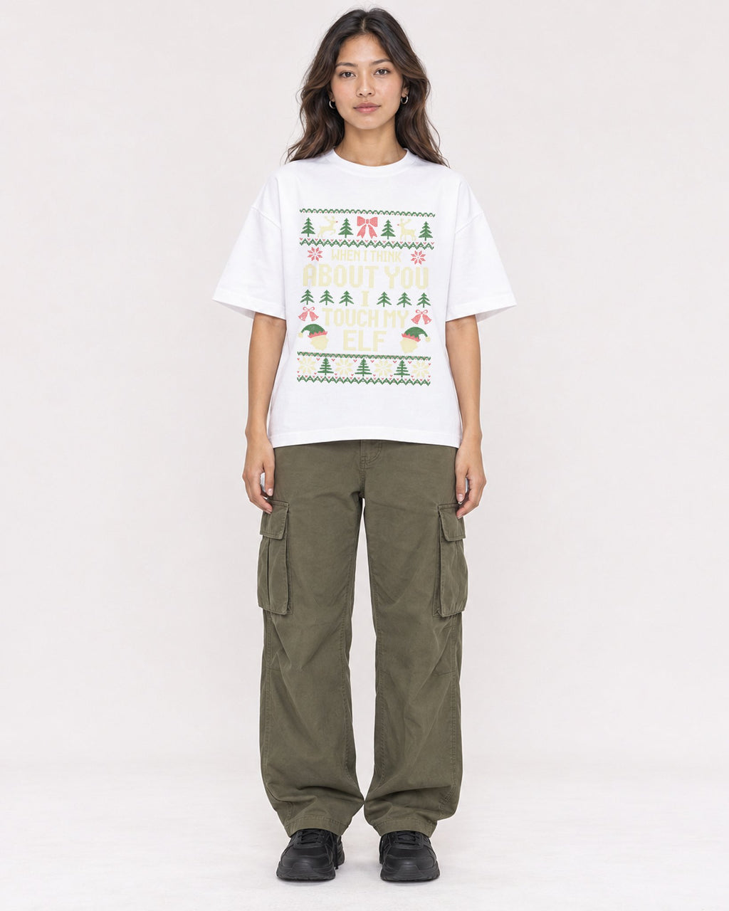 Mockup Boxy Heavyweight Tee White female full-body 02