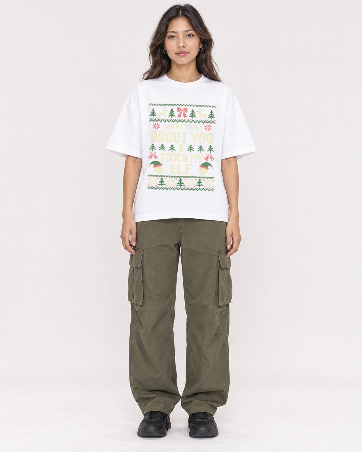Mockup Boxy Heavyweight Tee White female full-body 02