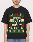 Mockup Boxy Heavyweight Tee Black male close-up 02
