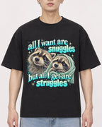 Mockup Boxy Heavyweight Tee Black male close-up 01