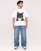 Mockup Boxy Heavyweight Tee White male full-body 02