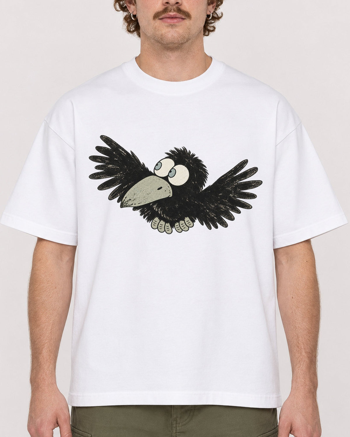 Mockup Boxy Heavyweight Tee White male close-up 09