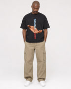 Mockup Boxy Heavyweight Tee Black male full-body 44