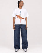 Mockup Boxy Heavyweight Tee White female full-body 44