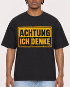 Mockup Boxy Heavyweight Tee Black male close-up 05