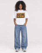 Mockup Boxy Heavyweight Tee White female full-body 05
