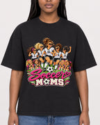 Mockup Boxy Heavyweight Tee Black female close-up 04