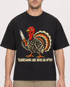 Mockup Boxy Heavyweight Tee Black male close-up 08