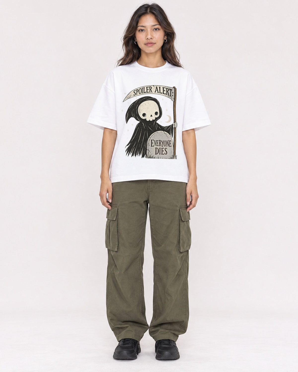 Mockup Boxy Heavyweight Tee White female full-body 02