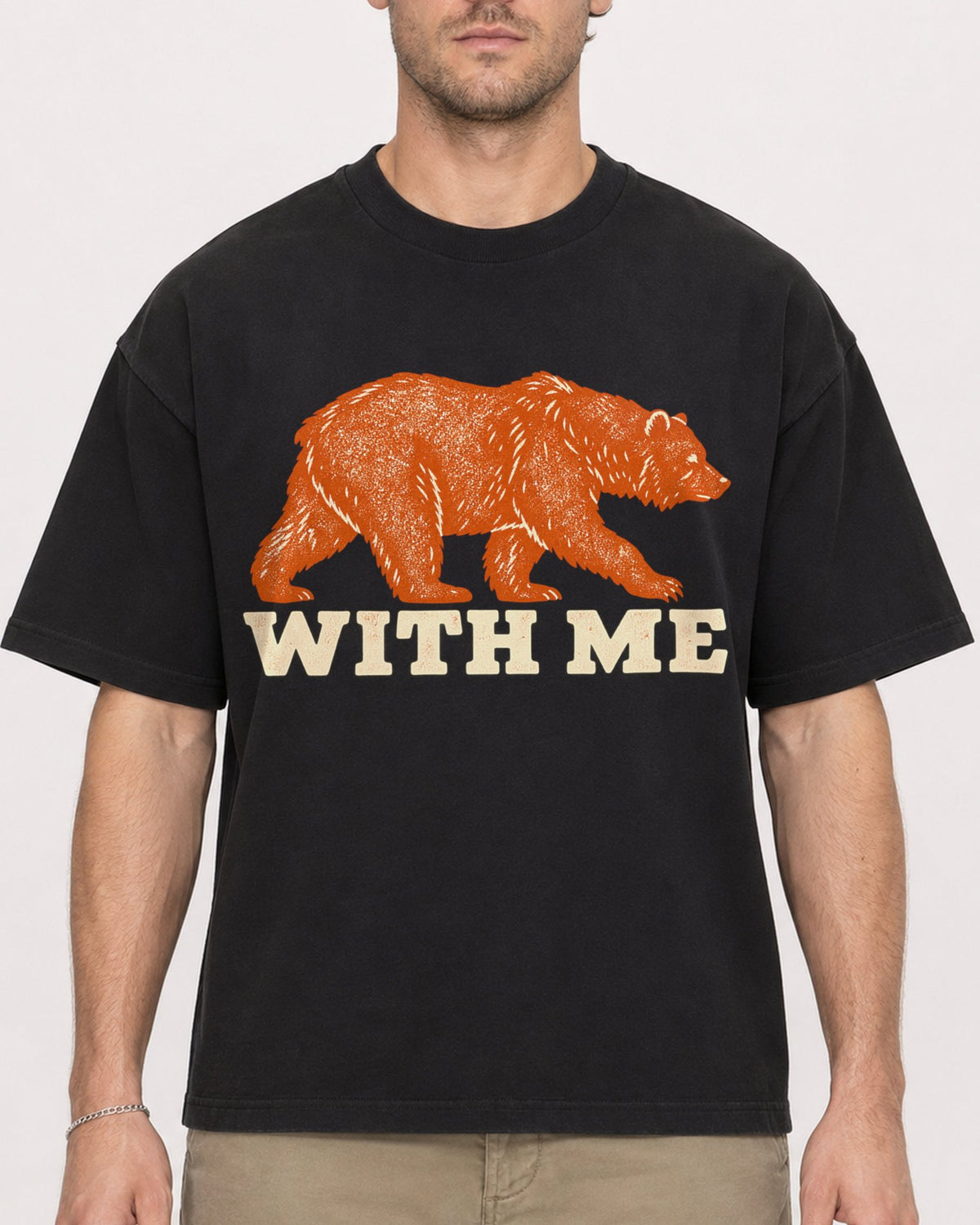 Mockup Boxy Heavyweight Tee Black male close-up 08