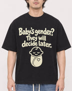 Mockup Boxy Heavyweight Tee Black male close-up 03