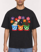 Mockup Boxy Heavyweight Tee Black male close-up 50