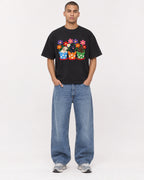 Mockup Boxy Heavyweight Tee Black male full-body 50