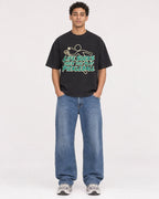 Mockup Boxy Heavyweight Tee Black male full-body 10
