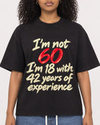 Mockup Boxy Heavyweight Tee Black female close-up 05