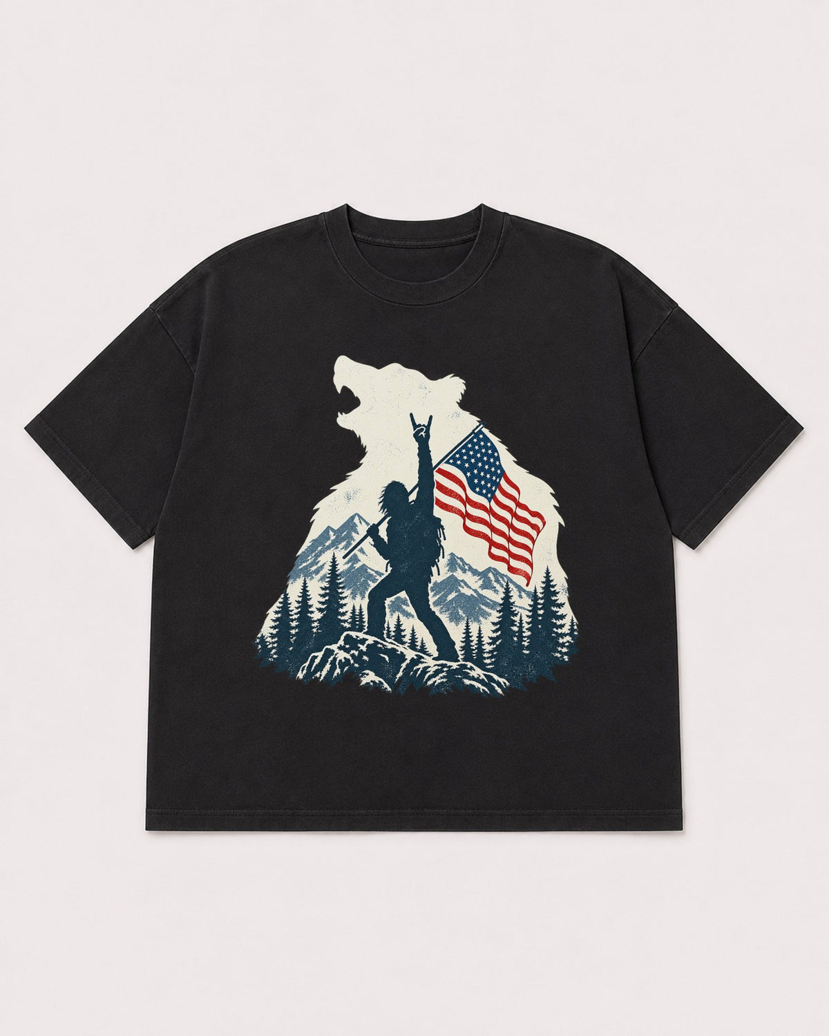 Mockup Boxy Heavyweight Tee Black product