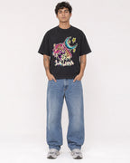 Mockup Boxy Heavyweight Tee Black male full-body 06