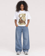 Mockup Boxy Heavyweight Tee White female full-body 05