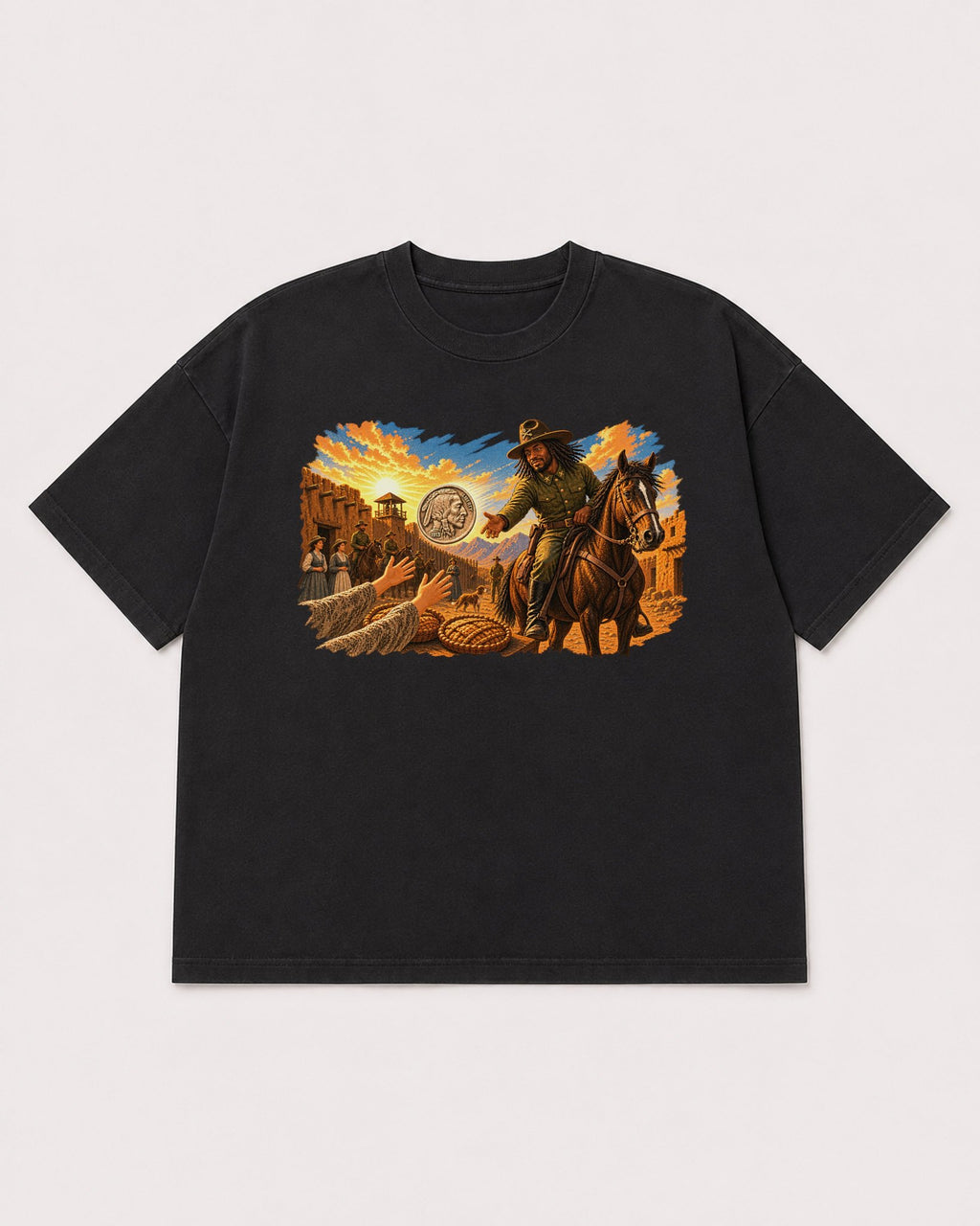 Mockup Boxy Heavyweight Tee Black product