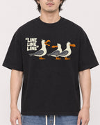 Mockup Boxy Heavyweight Tee Black male close-up 03