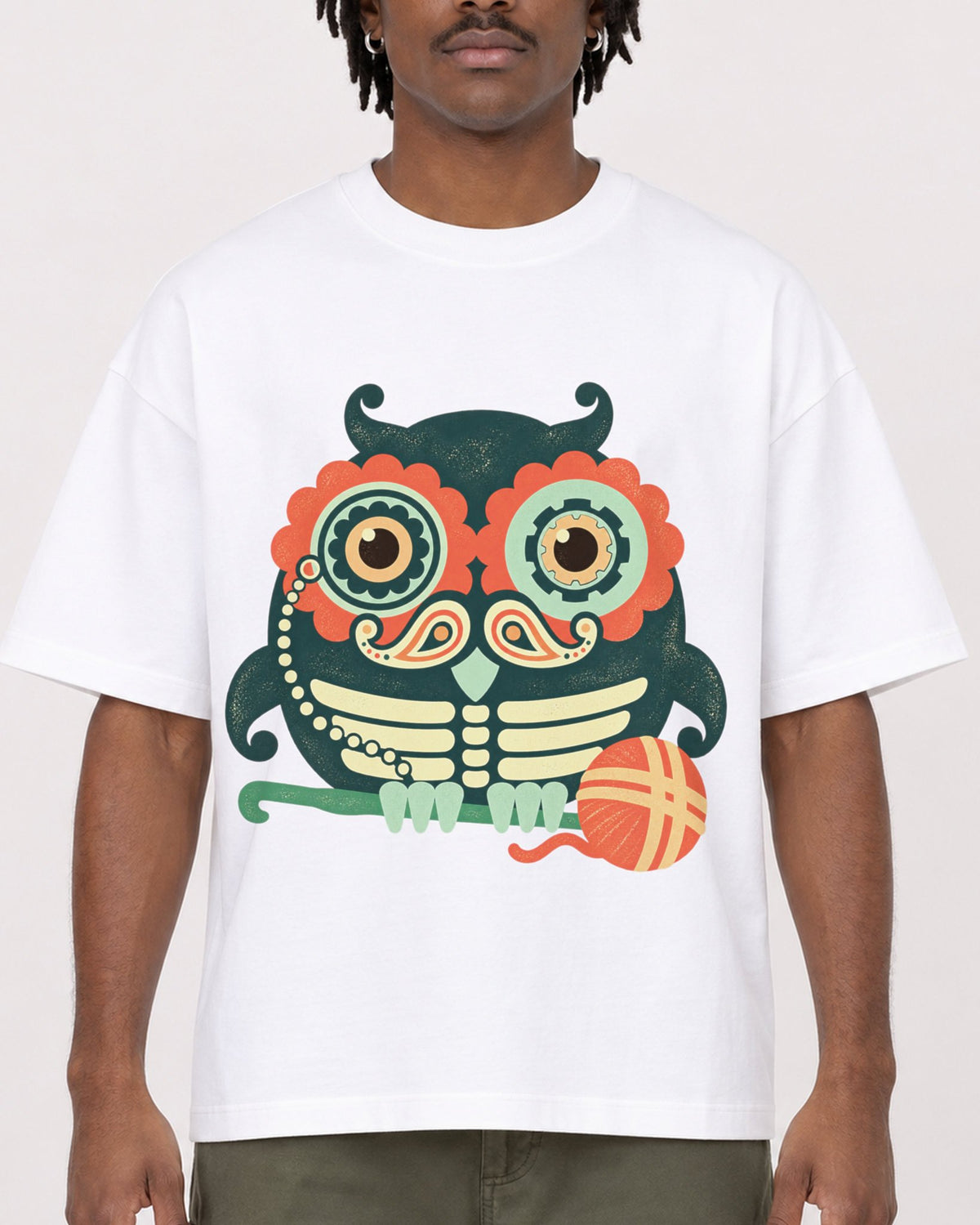 Mockup Boxy Heavyweight Tee White male close-up 04