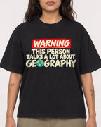 Mockup Boxy Heavyweight Tee Black female close-up 06