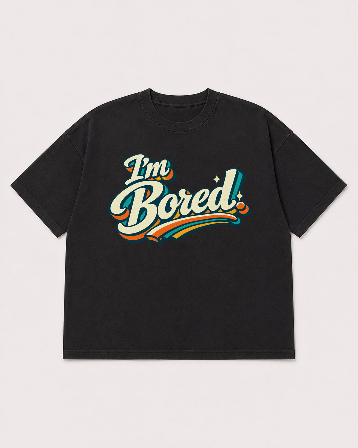 Mockup Boxy Heavyweight Tee Black product