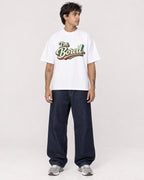 Mockup Boxy Heavyweight Tee White male full-body 06