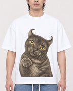 Mockup Boxy Heavyweight Tee White male close-up 23