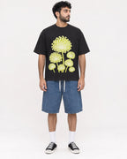 Mockup Boxy Heavyweight Tee Black male full-body 07