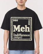 Mockup Boxy Heavyweight Tee Black male close-up 13