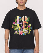 Mockup Boxy Heavyweight Tee Black male close-up 06