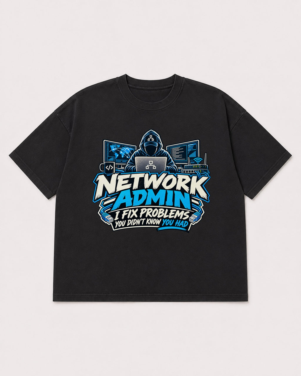 Mockup Boxy Heavyweight Tee Black product