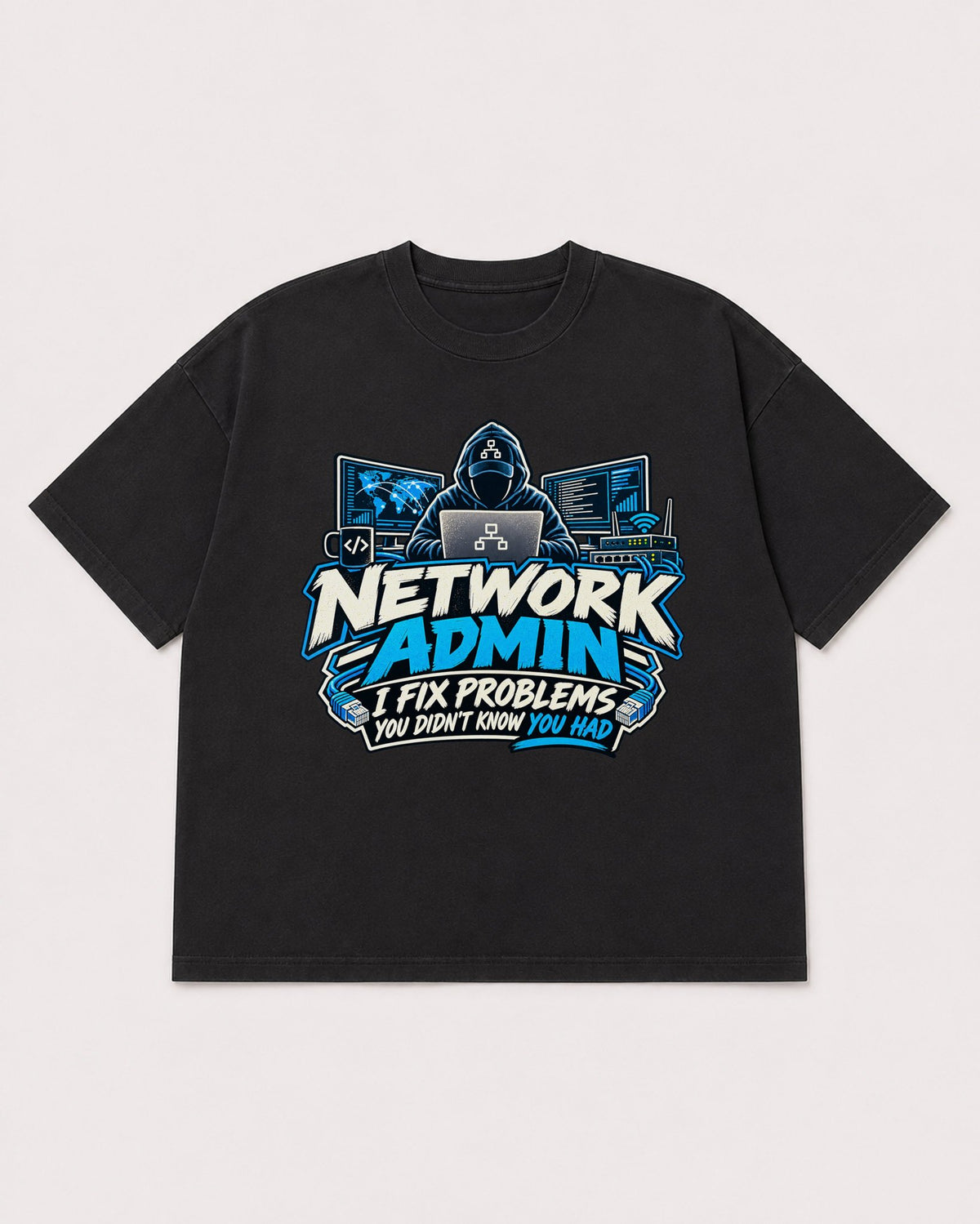 Mockup Boxy Heavyweight Tee Black product