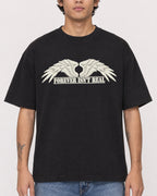 Mockup Boxy Heavyweight Tee Black male close-up 06