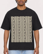Mockup Boxy Heavyweight Tee Black male close-up 05