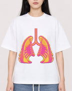 Mockup Boxy Heavyweight Tee White female close-up 01