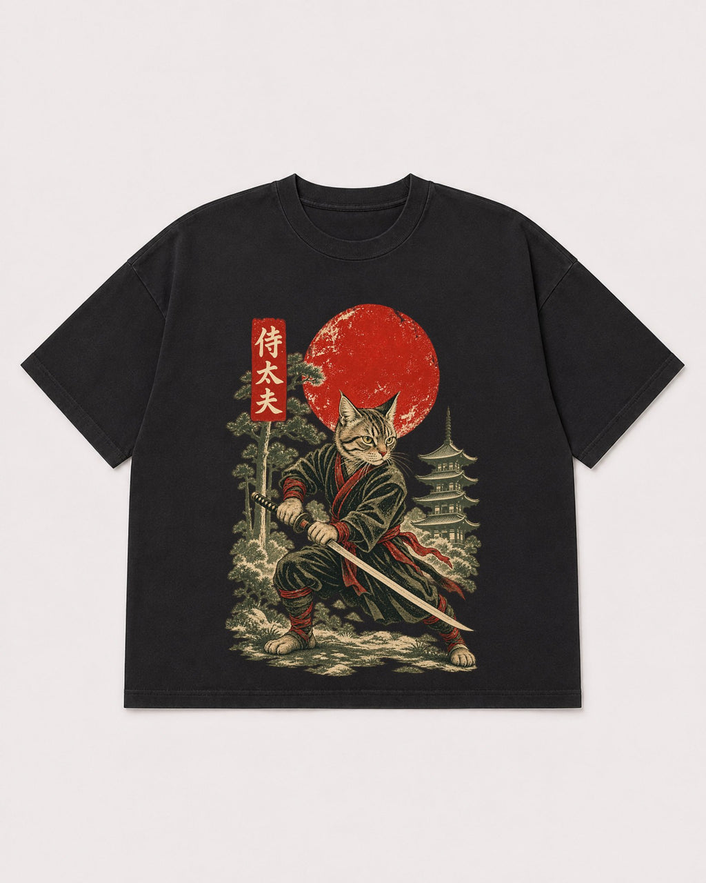 Mockup Boxy Heavyweight Tee Black product