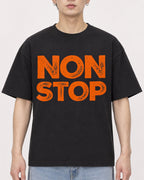 Mockup Boxy Heavyweight Tee Black male close-up 01