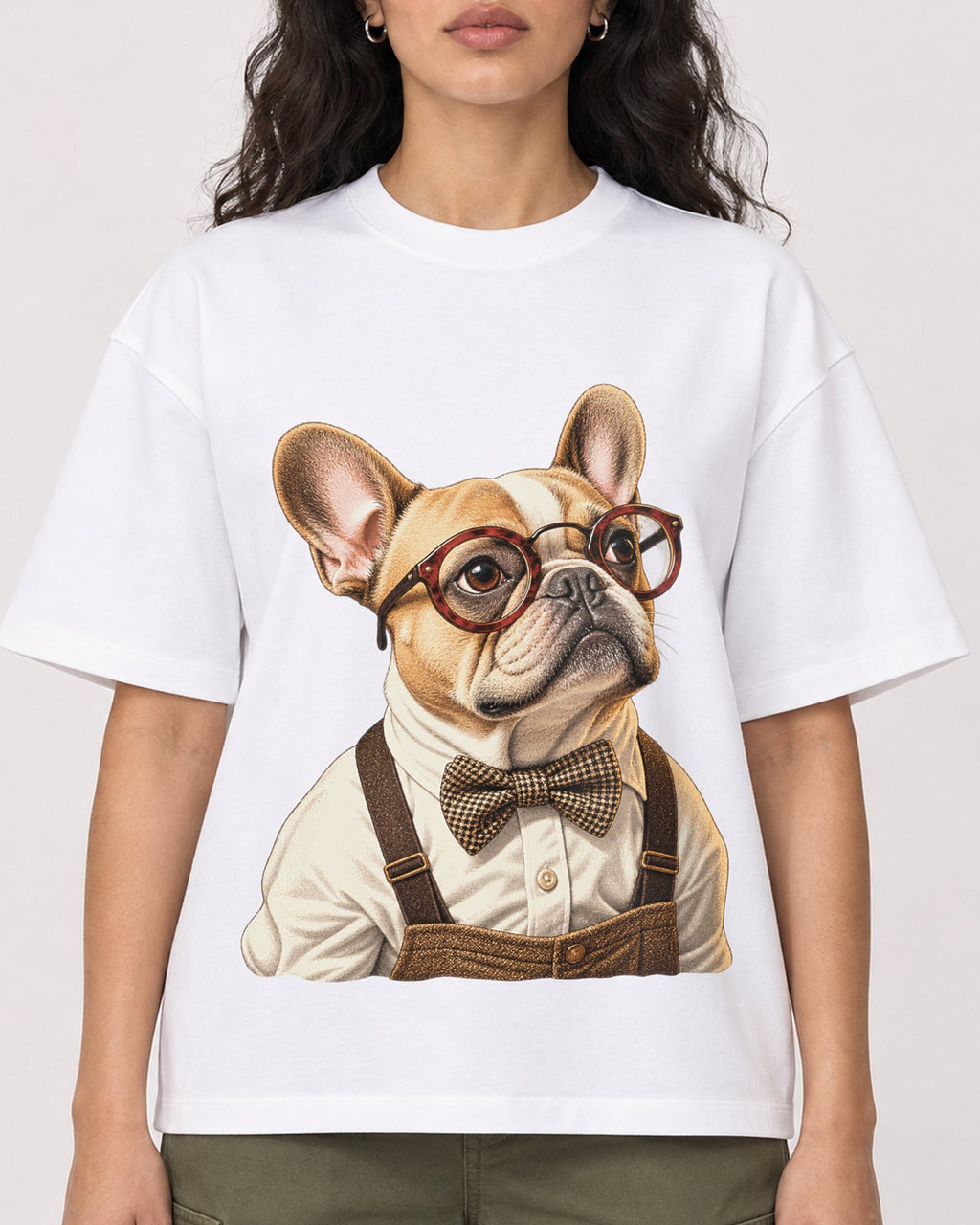 Mockup Boxy Heavyweight Tee White female close-up 07
