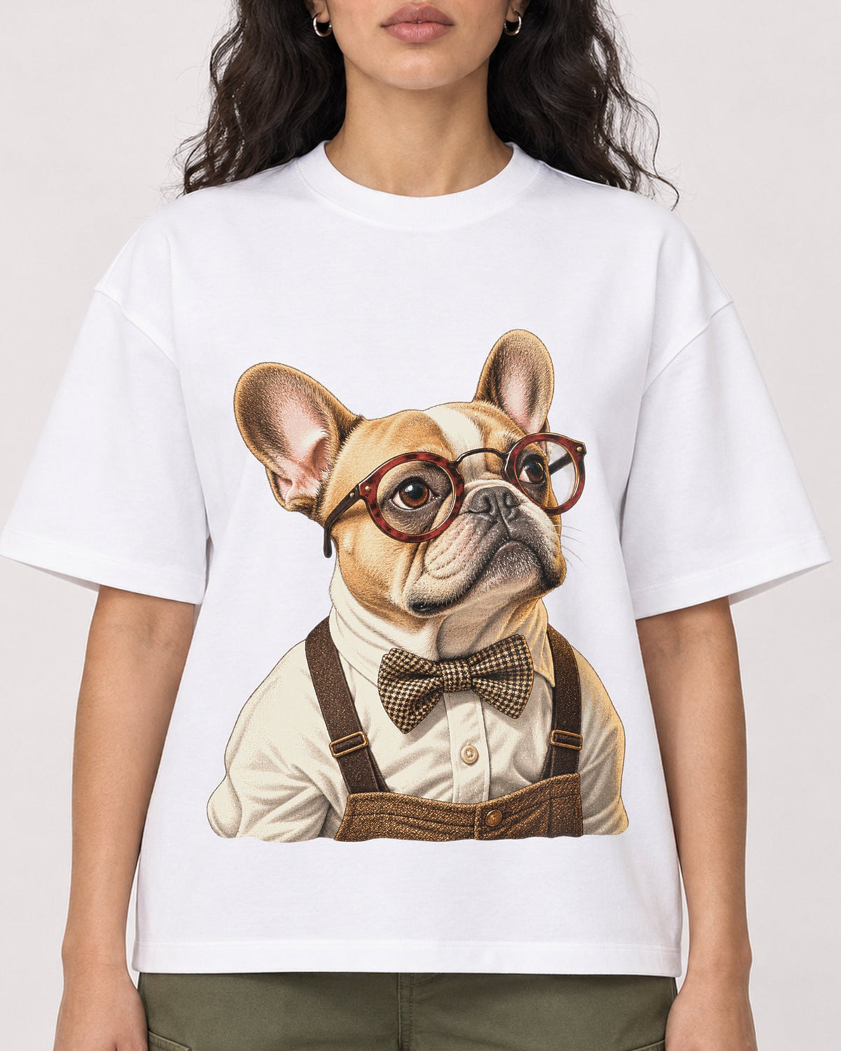 Mockup Boxy Heavyweight Tee White female close-up 07