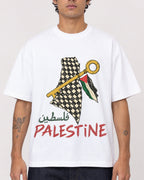 Mockup Boxy Heavyweight Tee White male close-up 06