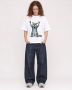 Mockup Boxy Heavyweight Tee White female full-body 09