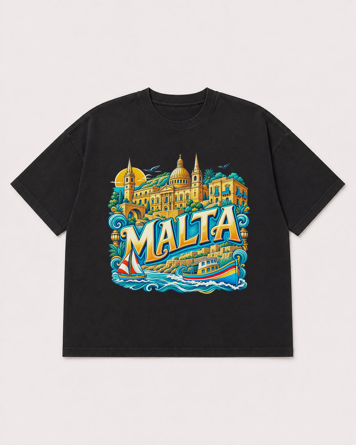 Mockup Boxy Heavyweight Tee Black product