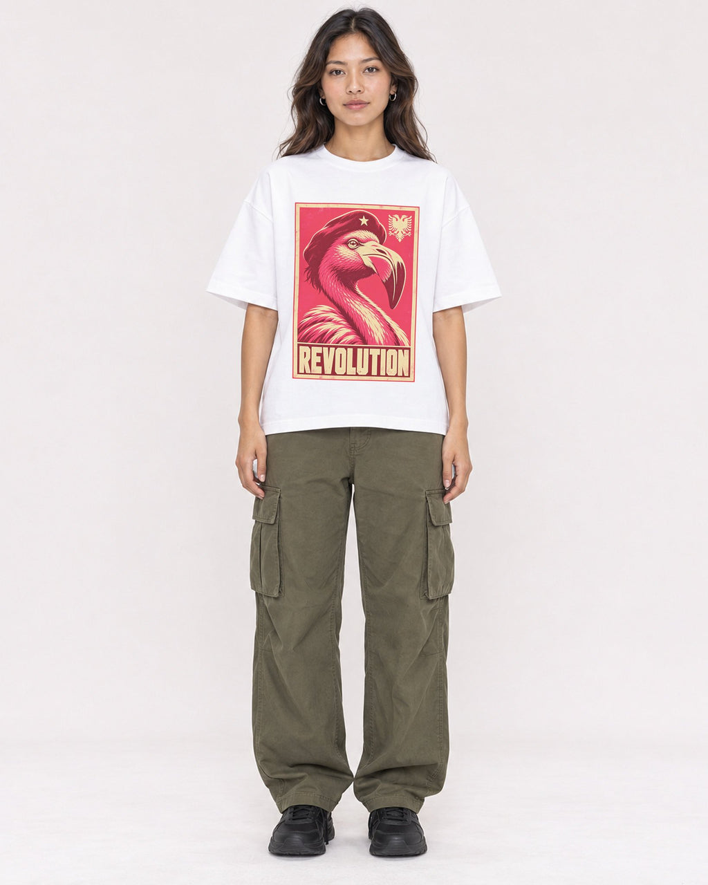 Mockup Boxy Heavyweight Tee White female full-body 02