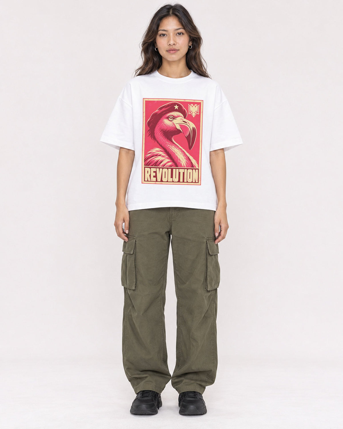 Mockup Boxy Heavyweight Tee White female full-body 02