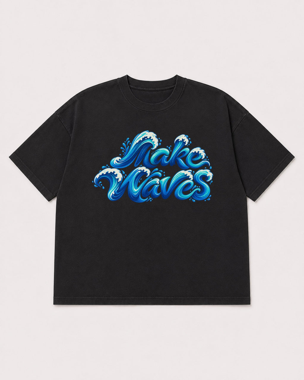 Mockup Boxy Heavyweight Tee Black product