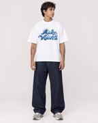 Mockup Boxy Heavyweight Tee White male full-body 06